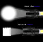 ATAK™ Şarjlı LED El Feneri | 3 Fonksiyonlu