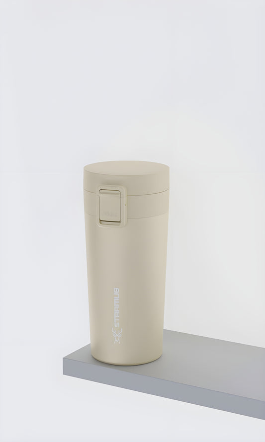 STAR TERMOS® | Locksip Çelik Mug 380 ML | Bej