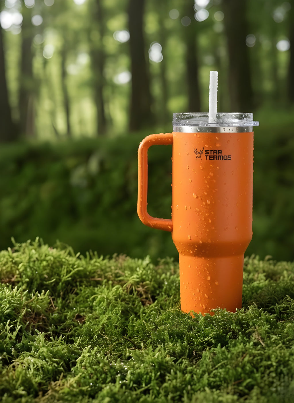 STAR TERMOS® | Aqua Paslanmaz Çelik Pipetli Termos 900 ML