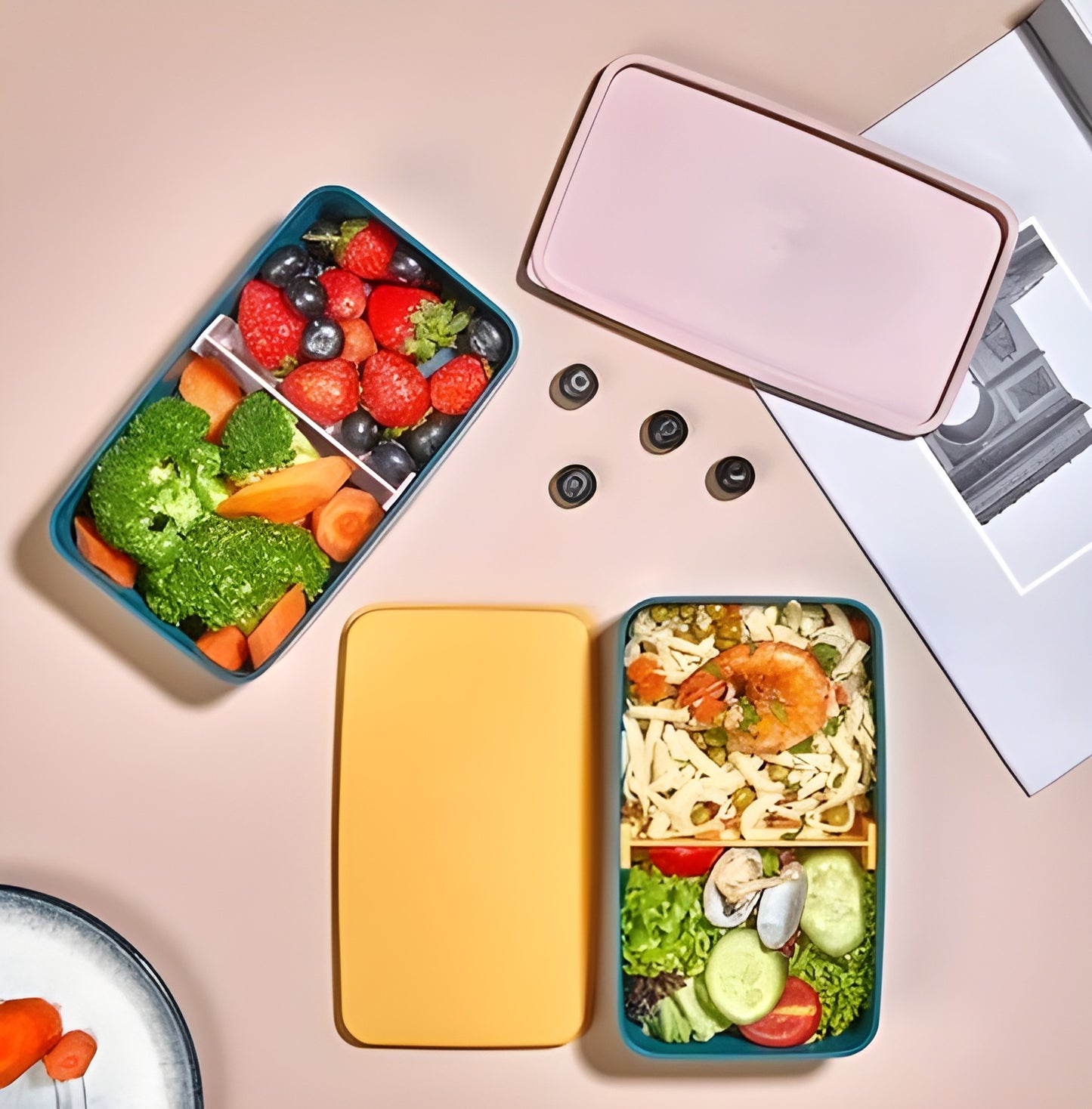 Ortadan Bölmeli 2 Katlı Beslenme Kabı | Lunch Box