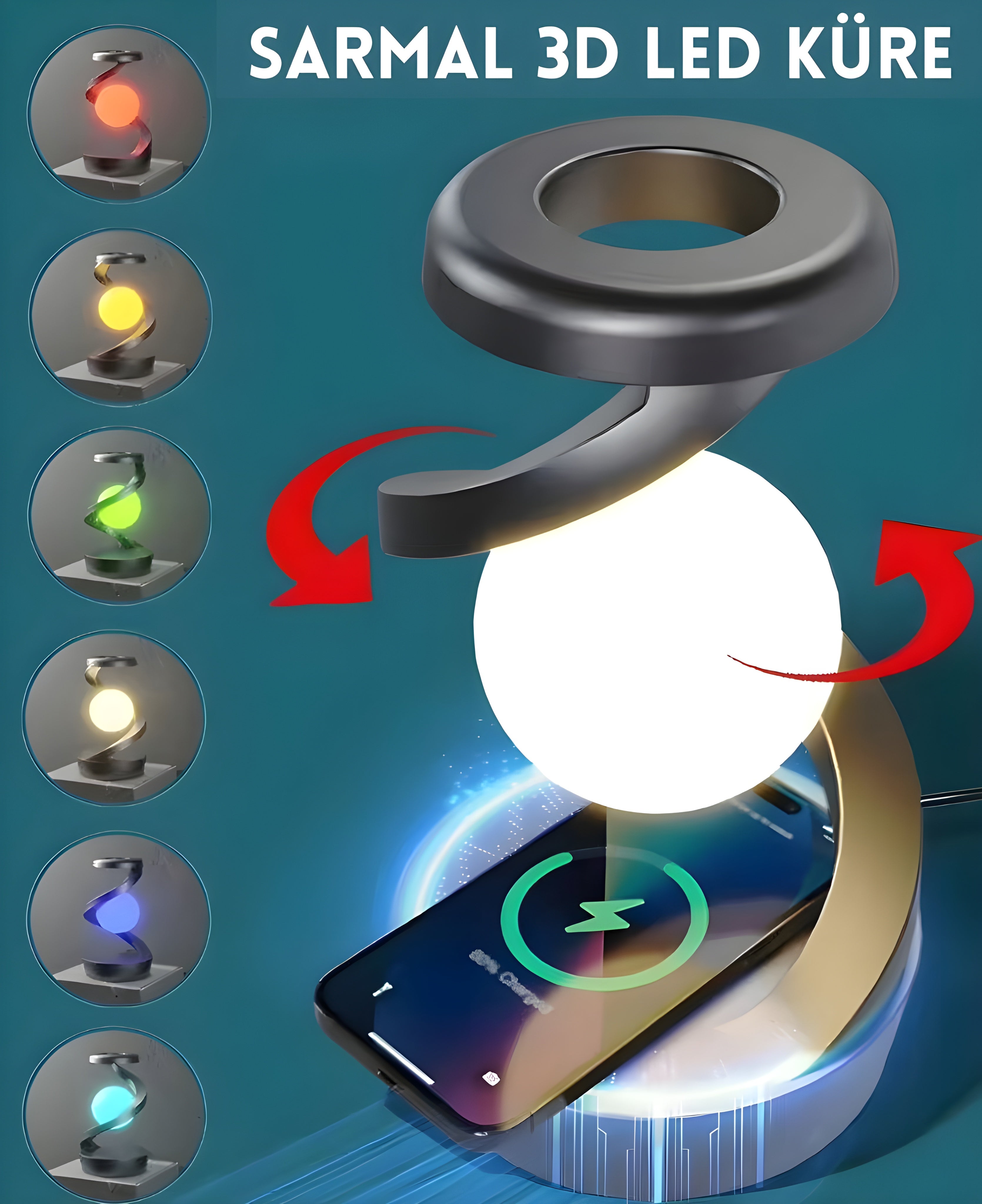 ATAK™ Sarmal 3D Led Küre